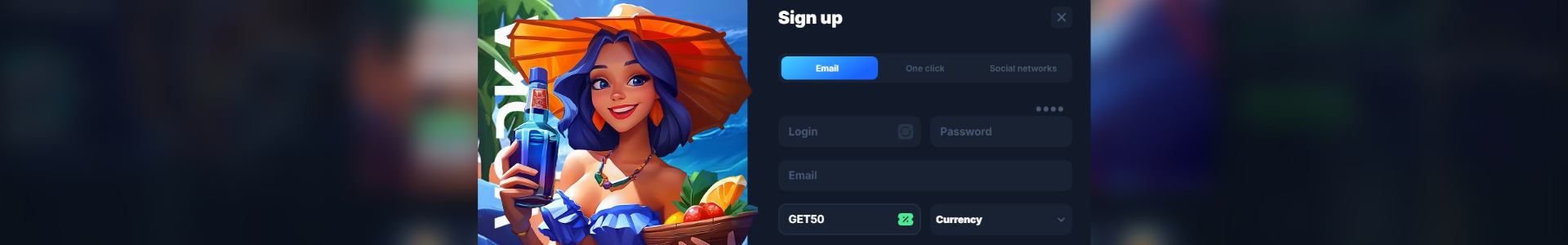 Registration in Vodka Bet